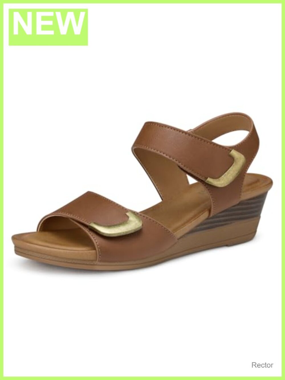 Wedge Sandals for Women Comfortable Dressy Casual Open Toe Hook & Loop